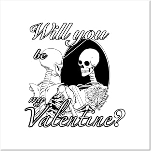 Will I be my Valentine? (Black) Posters and Art